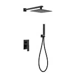 Concealed shower systems black color wall mounted