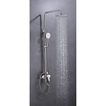 Good quality exposed shower systems with rain shower and handheld side