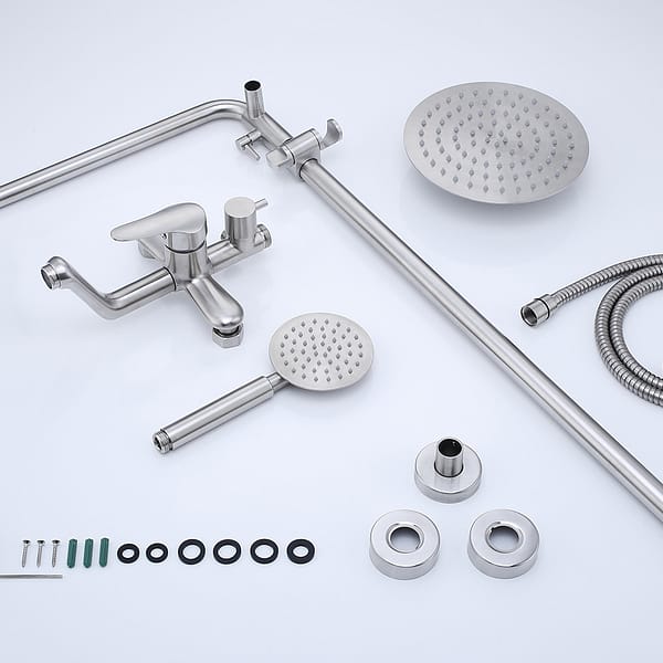 New design exposed rain shower mixer 3 functions SUS304 accessories