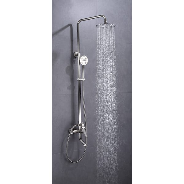New design exposed rain shower mixer 3 functions SUS304 side
